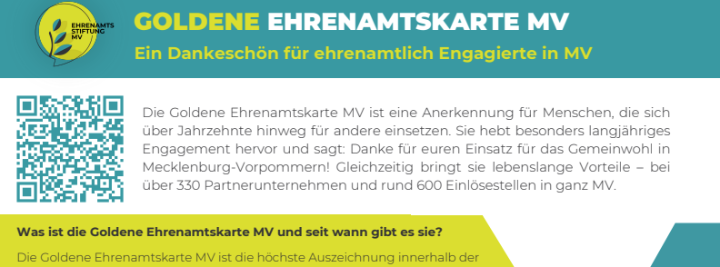 Goldene Ehrenamtskarte MV Header