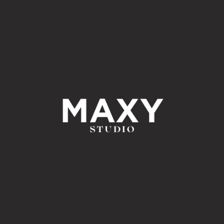 Maxy Studio Logo Black White Minimal Design Studio Logo - 2